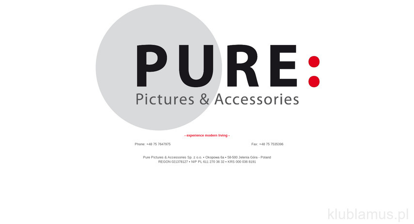 PURE PICTURES & ACCESSORIES SP Z O O